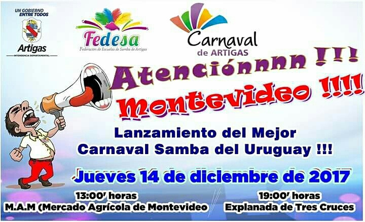 Lanzamiento del Carnaval de Artigas 2018 en Montevideo.