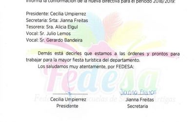 Nuevas Autoridades en FEDESA